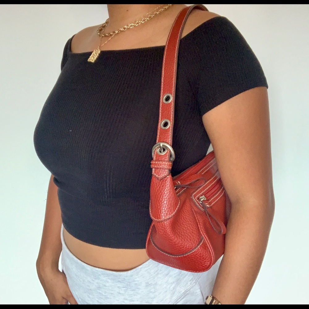 Liz Clairborne Baguette Bag Y2k Bag in Red